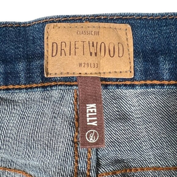 Driftwood Kelly Womens Blue Classic Fit Floral Embroidered Flare Jeans Size 29 - Picture 11 of 16